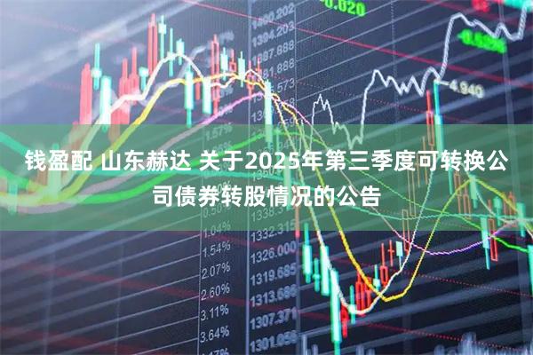 钱盈配 山东赫达 关于2025年第三季度可转换公司债券转股情况的公告